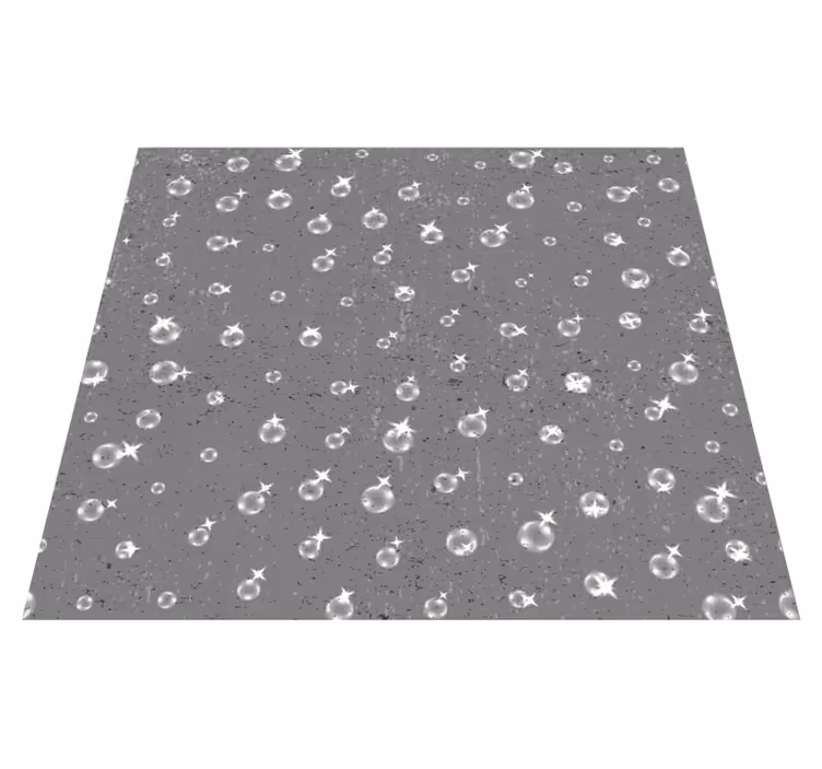 Gri pvc halı - geometrik parlak desen - TenStickers