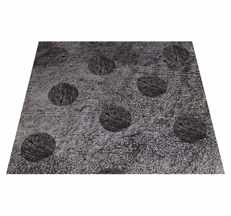 Gri pvc halı abstrakt dairesel motifler - TenStickers