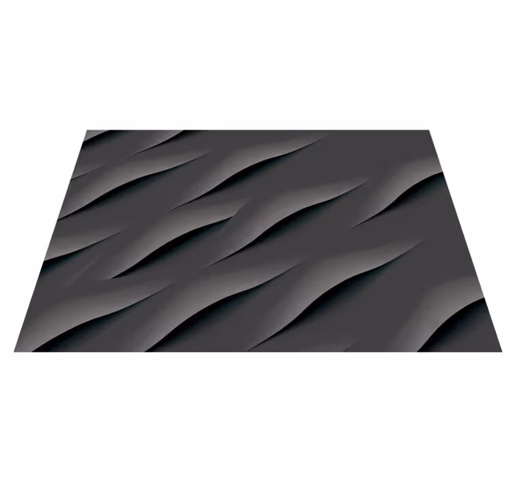 Gri pvc halı soyut gri dalga desenleri - TenStickers
