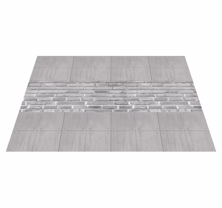 Gri pvc halı beton paneller - TenStickers