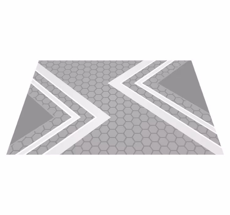 Gri pvc halı - hatırlatan gri çizgiler - TenStickers