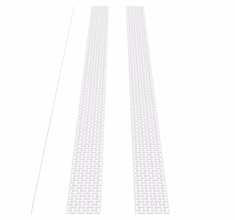 Koridor pvc halı 3d beyaz dikey çizgiler - TenStickers