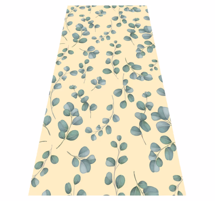 Bej pvc halı eucalyptus yaprağı deseni - TenStickers