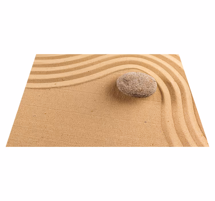 Bej pvc halı doku zen küresi - TenStickers