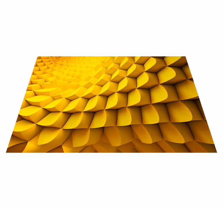 Sarı pvc halı geleceğin geometrisi - TenStickers