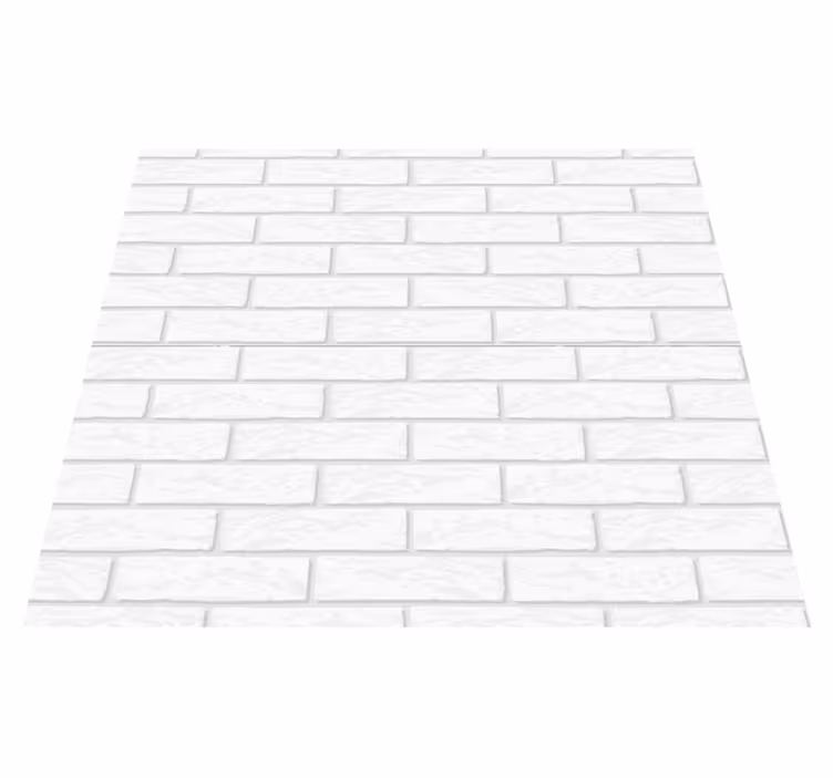 Beyaz pvc halı tuğla duvar detayı - TenStickers