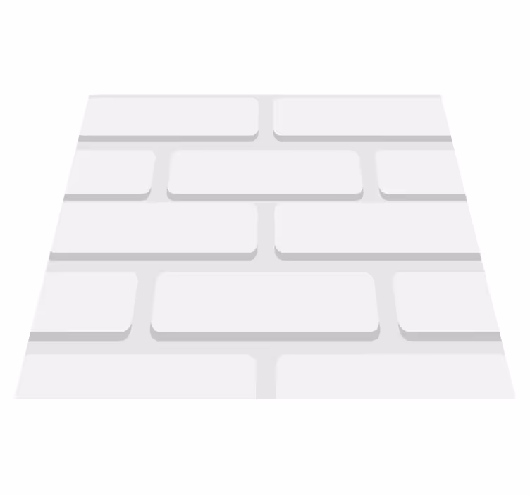 Beyaz pvc halı beyaz tuğla - TenStickers