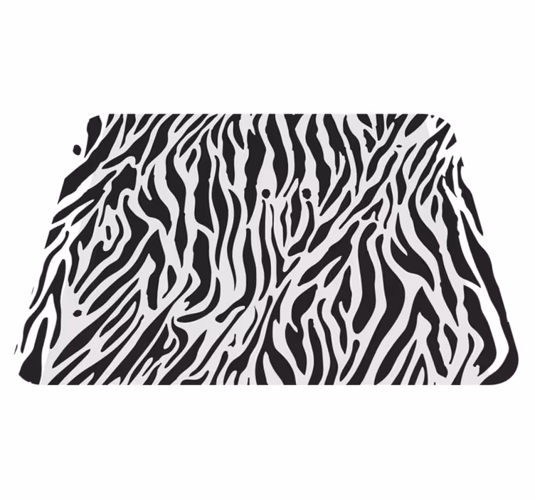 Beyaz pvc halı zebra desenli - TenStickers