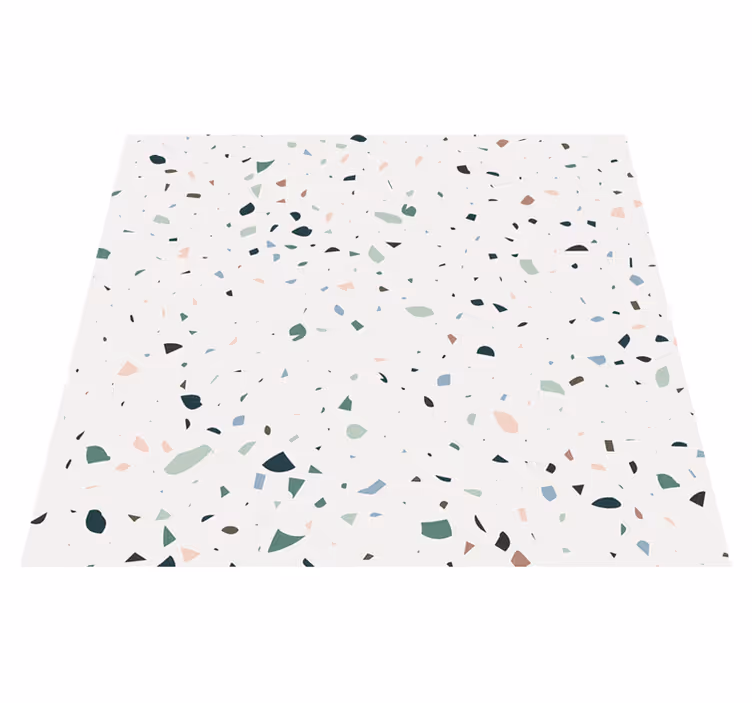 Beyaz pvc halı beyaz terrazzo - TenStickers