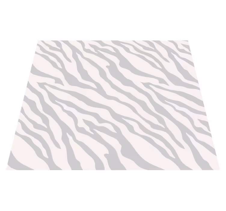 Beyaz pvc halı açık gri zebra deseni - TenStickers