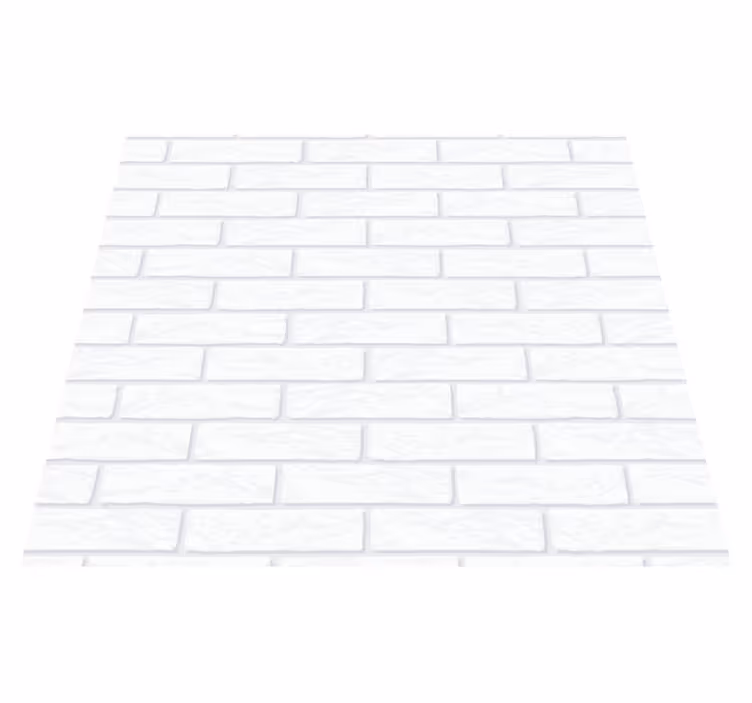 Beyaz pvc halı beyaz tuğla deseni - TenStickers