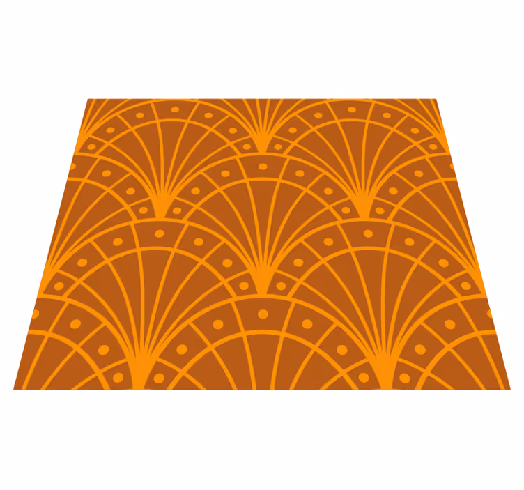 Turuncu pvc halı şık turuncu artdeco - TenStickers