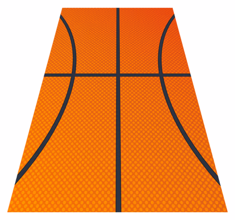 Turuncu pvc halı basketbol sahası için - TenStickers