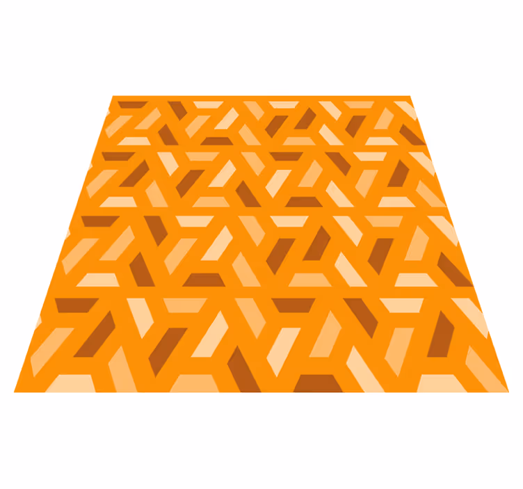 Turuncu pvc halı geometrik turuncu tonları - TenStickers