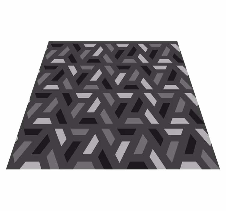 Siyah pvc halı geometrik üçgenler siyah tonları - TenStickers