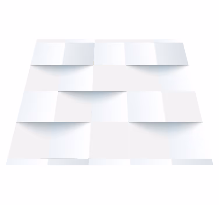 Balkon ve dış mekan için pvc halı 3d yapışkan notlar beyaz - TenStickers