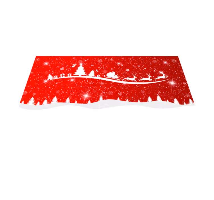 Kırmızı pvc halı noel dalgası - TenStickers