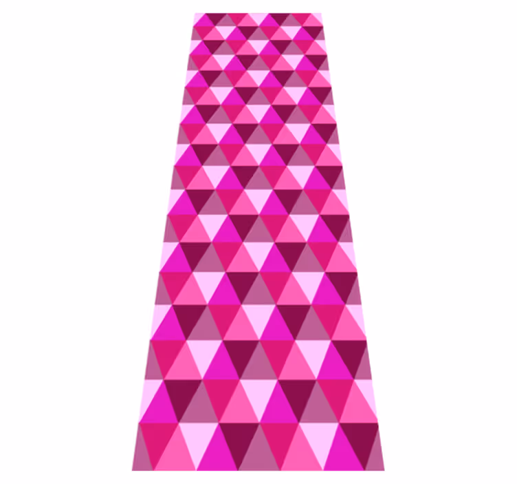 Pembe pvc halı fuksya geometrik - TenStickers