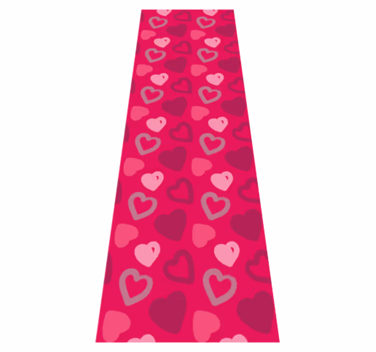 Pembe pvc halı fıstık kalpleri - TenStickers