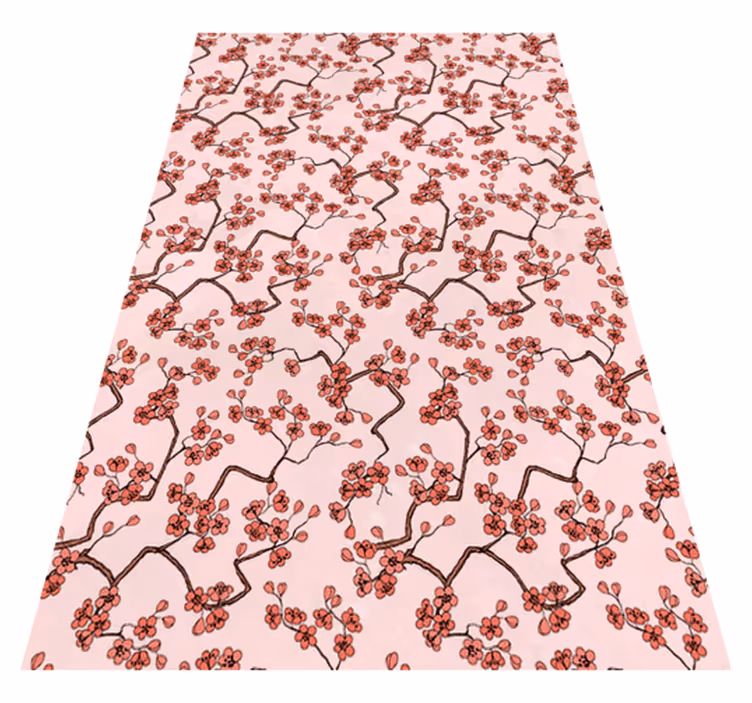 Pembe pvc halı kiraz Çiçeği - TenStickers