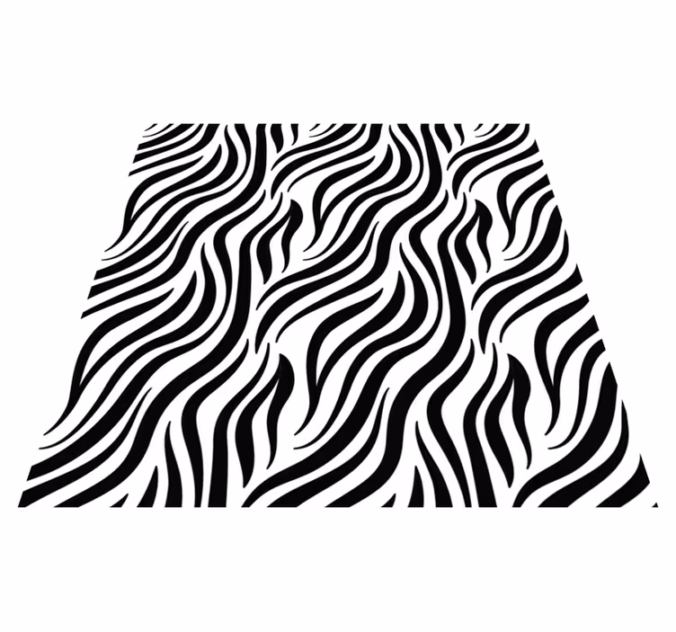 Zebra şerit hayvan baskı vinil halı - TenStickers