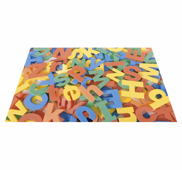 Dağınık alfabe vinil alfabe halı - TenStickers