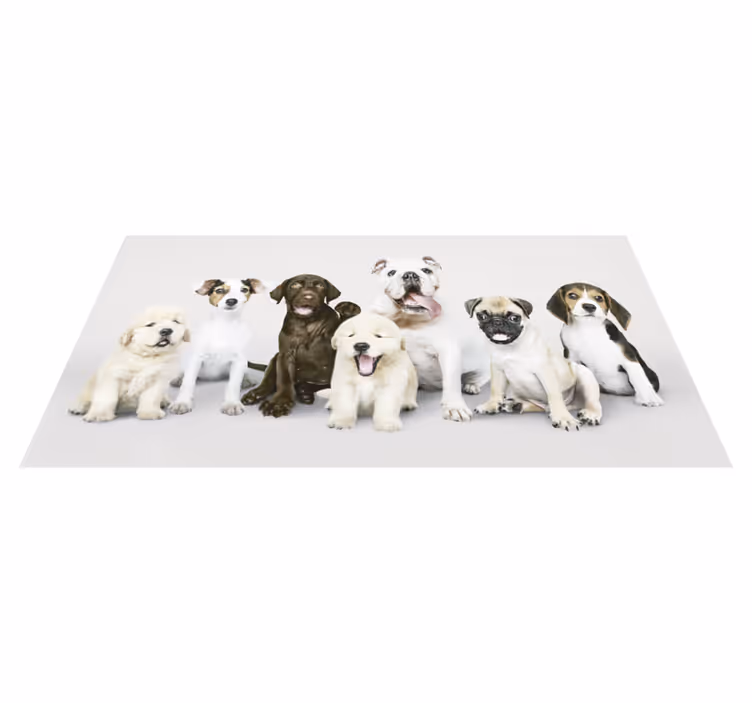 Bir çizgi hayvan vinil halı köpekler - TenStickers