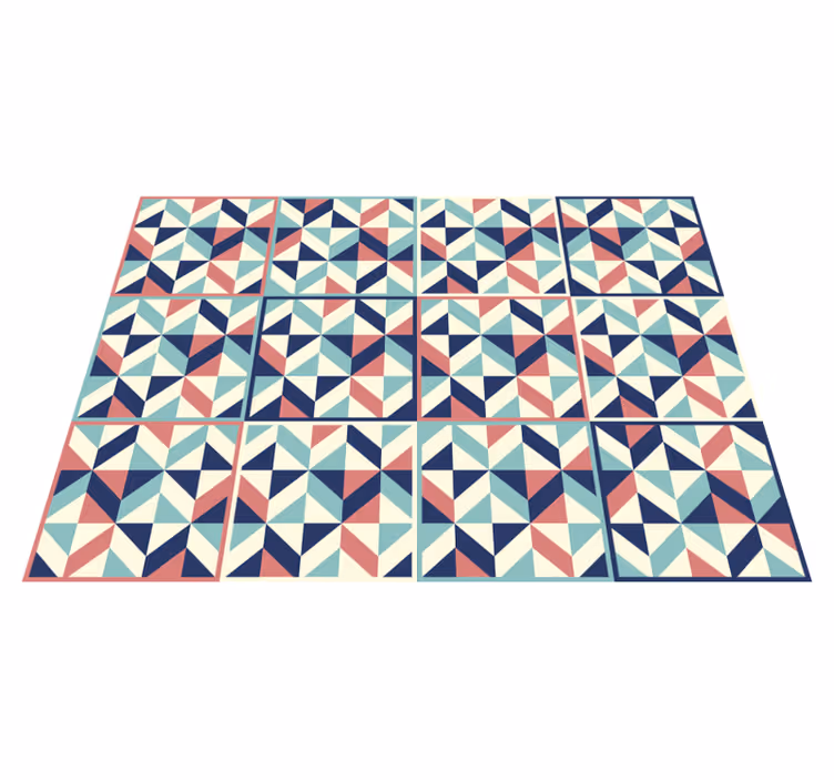çok renkli baklava geometrik vinil halı - TenStickers