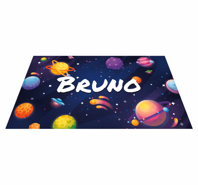 Evren ve gezegenler vinil halı adı ile - TenStickers