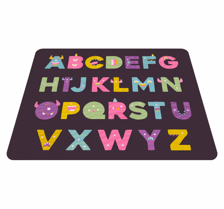 Orijinal canavar vinil alfabe halı - TenStickers