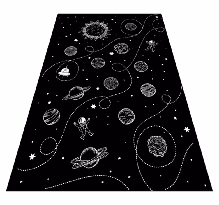 Vinil halı çizim muhteşem yıldızlar ve gezegenler - TenStickers