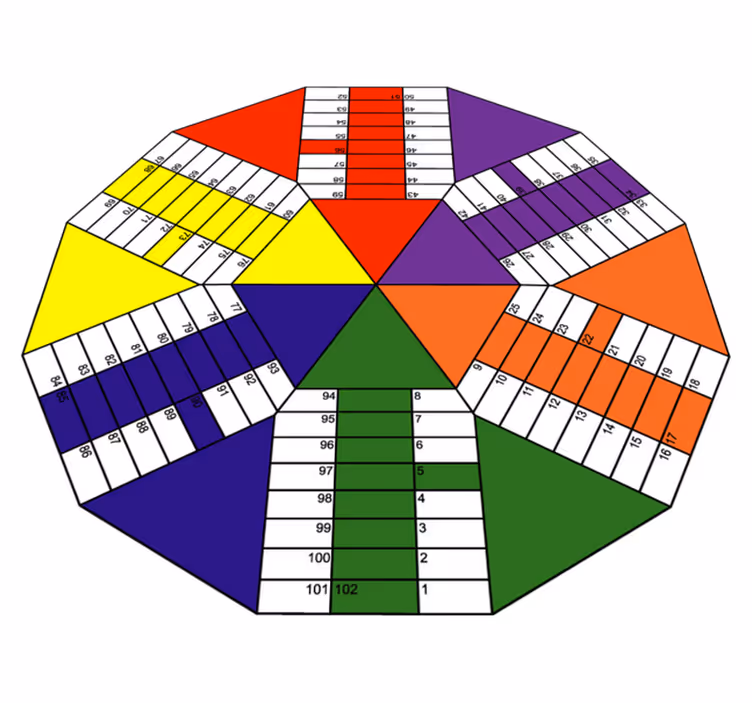 Altı oyuncu parchis kurulu vinil halı - TenStickers