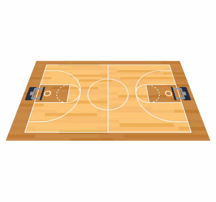 Basketbol sahası tasarımı oyunlar pvc halı - TenStickers