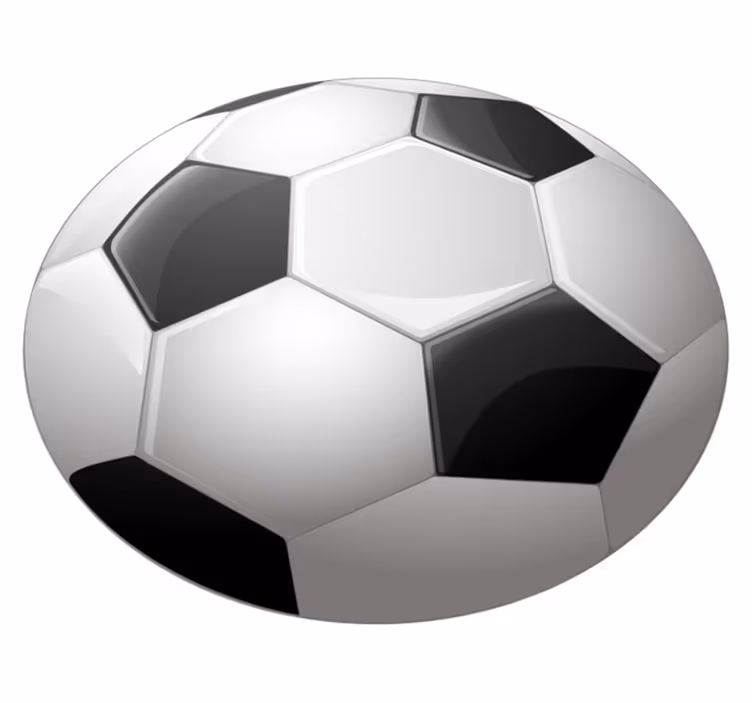 çarpıcı futbol topu genç vinil halı - TenStickers