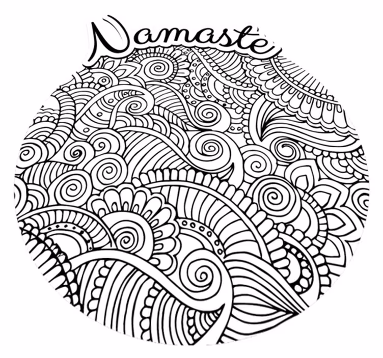 Mandala namaste vinil halı - TenStickers