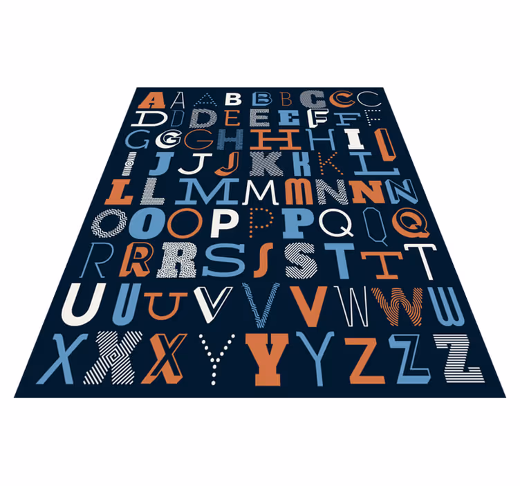 Tipografik alfabe vinil mat abc - TenStickers