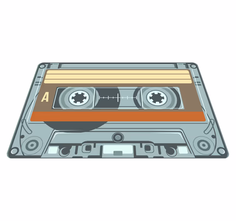 Radyo kaset vintage vinil halı - TenStickers