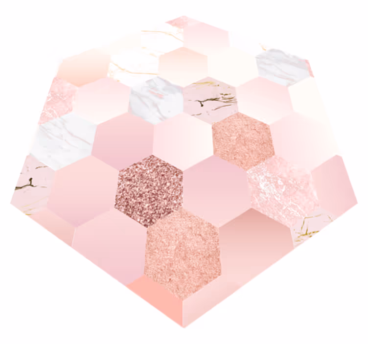 Modern altıgen halı pembe doku - TenStickers