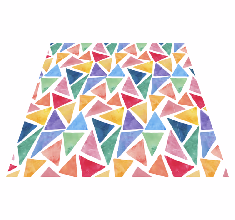 Mozaik üçgenler pastel vinil halı - TenStickers