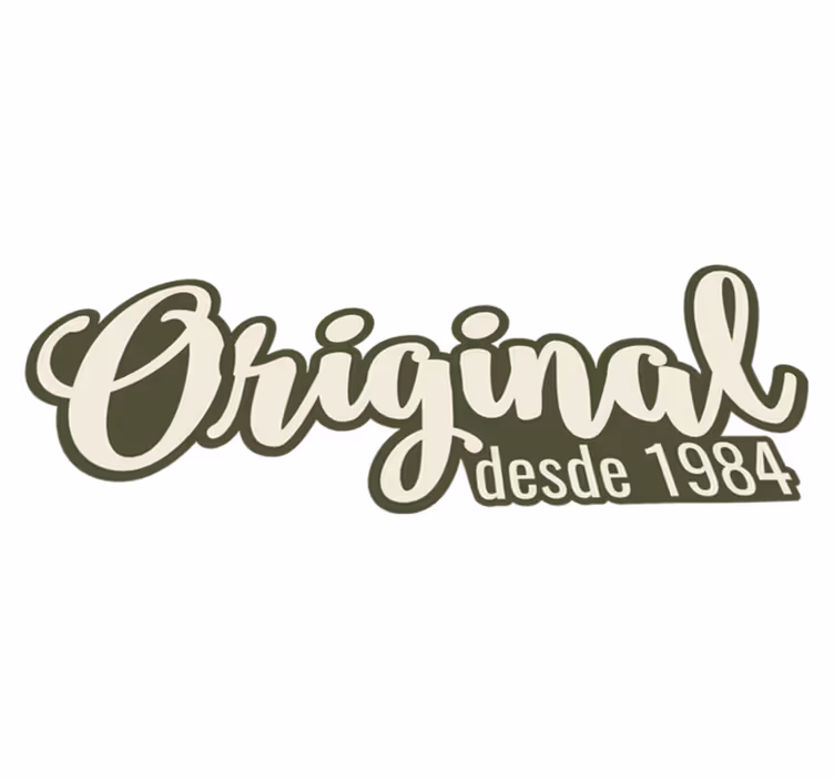 Vinil halı orijinal metin özelleştirilebilir yıl - TenStickers