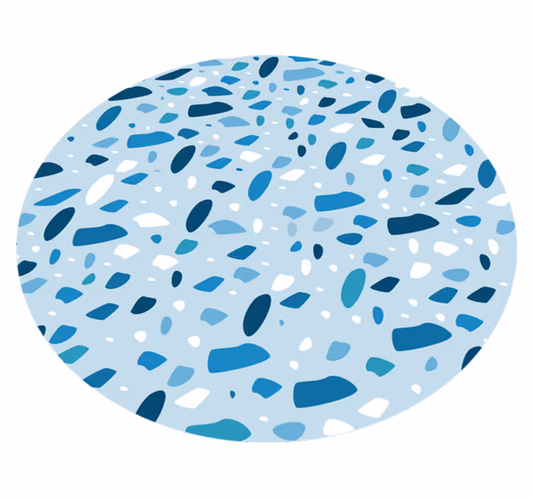 Benekli benek deseni çizgili pvc halı - TenStickers