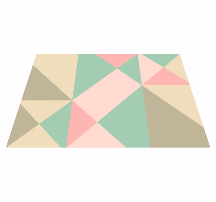 Harika yumuşak renkler geometrik vinil halı - TenStickers