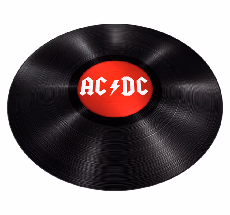 Harika rock müzik acdc vinil halı - TenStickers