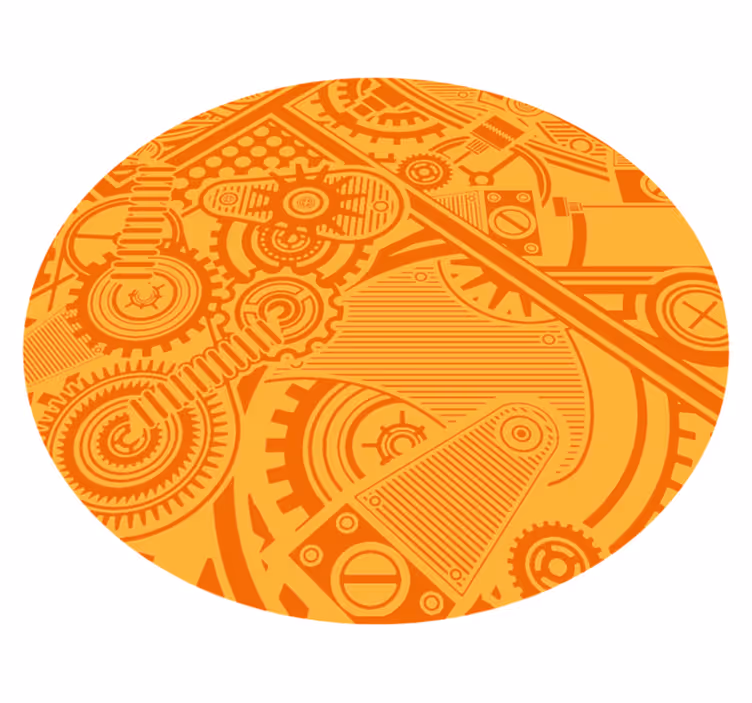 Orijinal vintage steampunk tarzı vinil halı - TenStickers