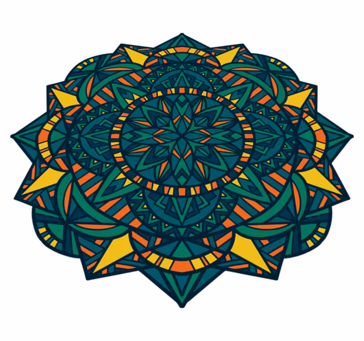 Muhteşem zen mandala tarzı vinil halı - TenStickers