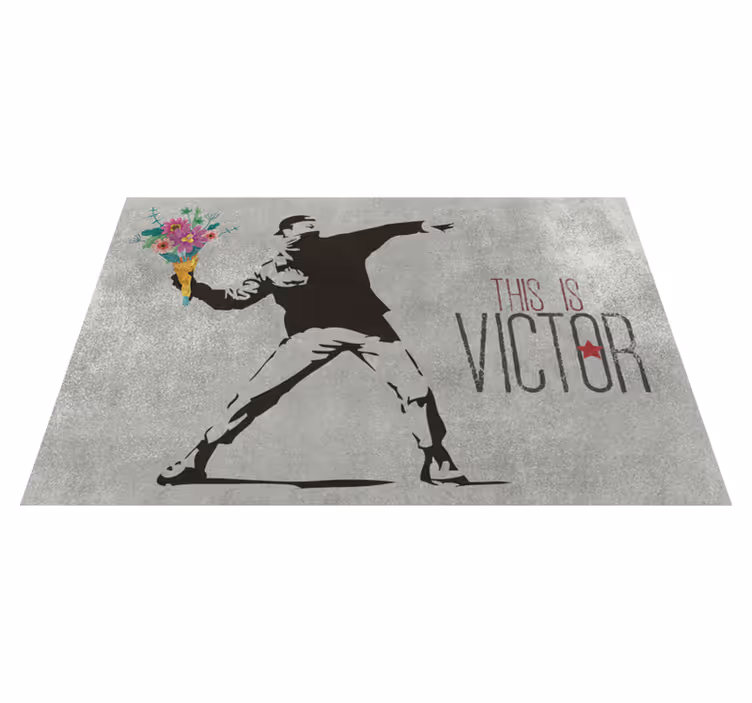 Kişiselleştirilmiş buket isimlerle pvc halı - TenStickers