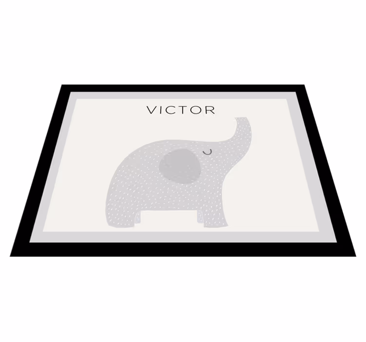 çocuklar için kişiselleştirilebilir fil vinil halı - TenStickers