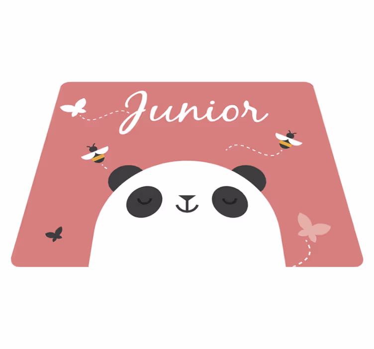 Kişiselleştirilmiş panda isimlerle pvc halı - TenStickers