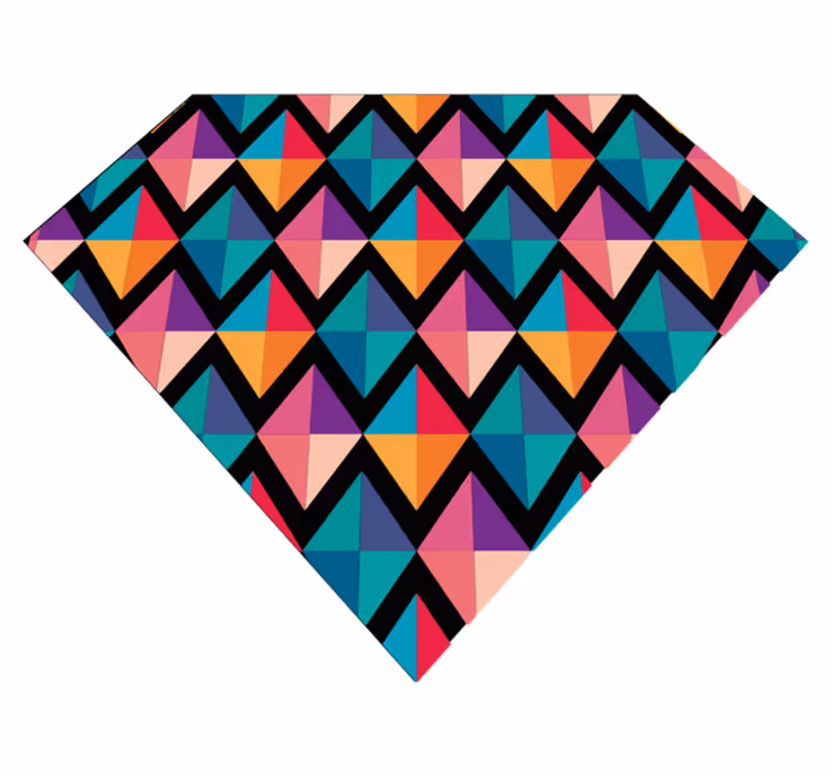 Renkli elmaslar geometrik vinil halı - TenStickers