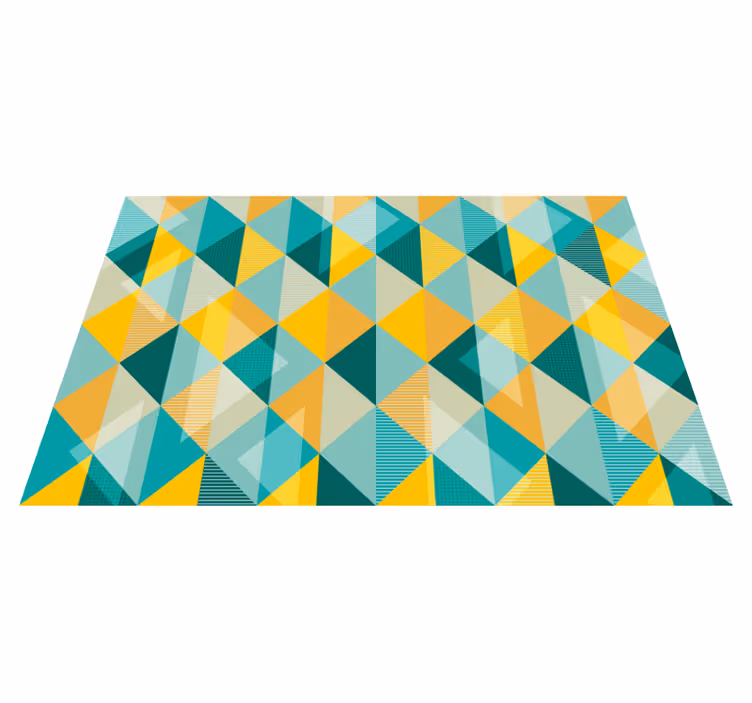 üçgen geometrik vinil halı hikayesi - TenStickers